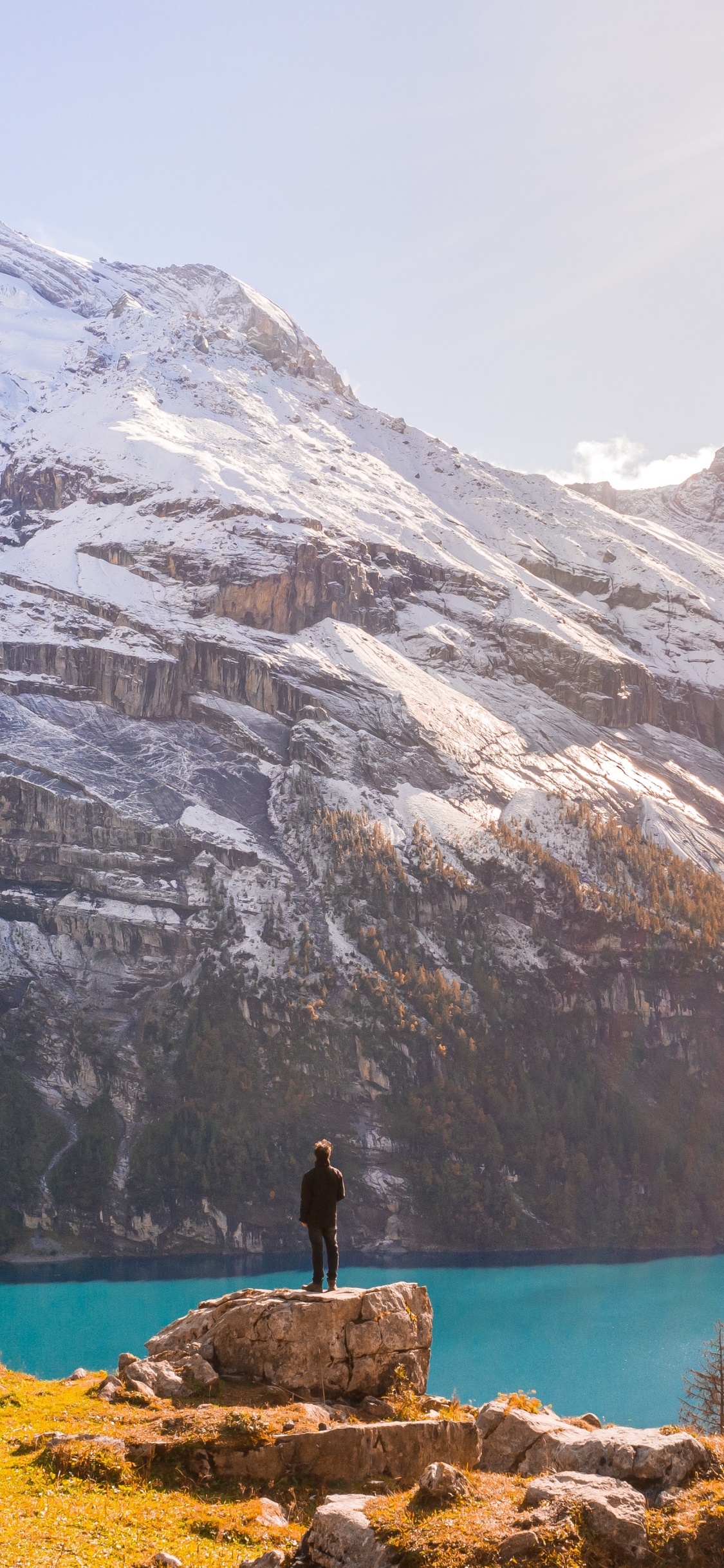 Himmel, Natur, Gletschersee, Fjord, Gletscher. Wallpaper in 1125x2436 Resolution
