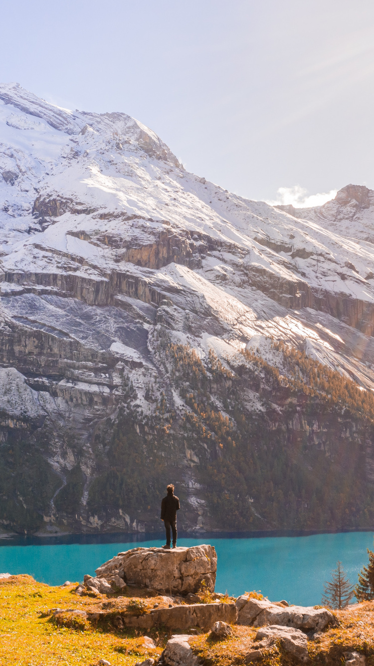 Sky, Nature, Glacial Lake, Fjord, Glacier. Wallpaper in 750x1334 Resolution