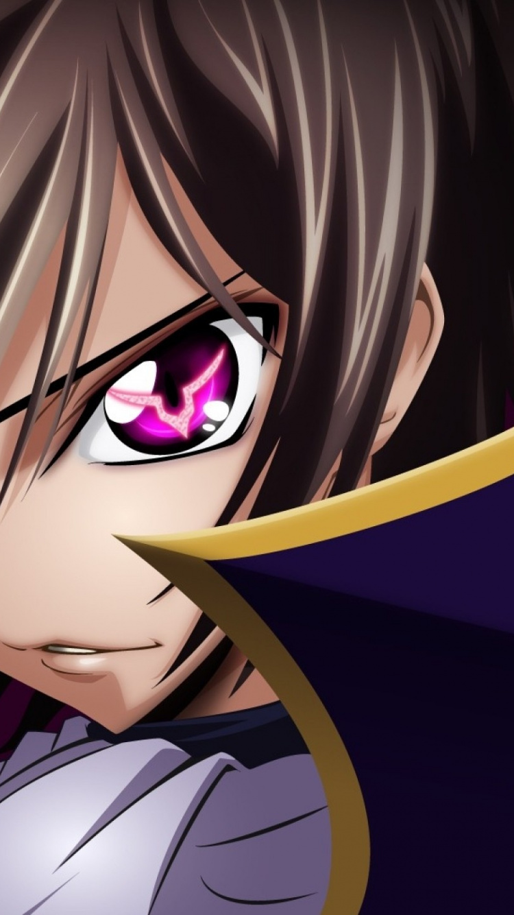 勒鲁什lamperouge, 卡通, 紫罗兰色, 紫色的, 粉红色 壁纸 750x1334 允许