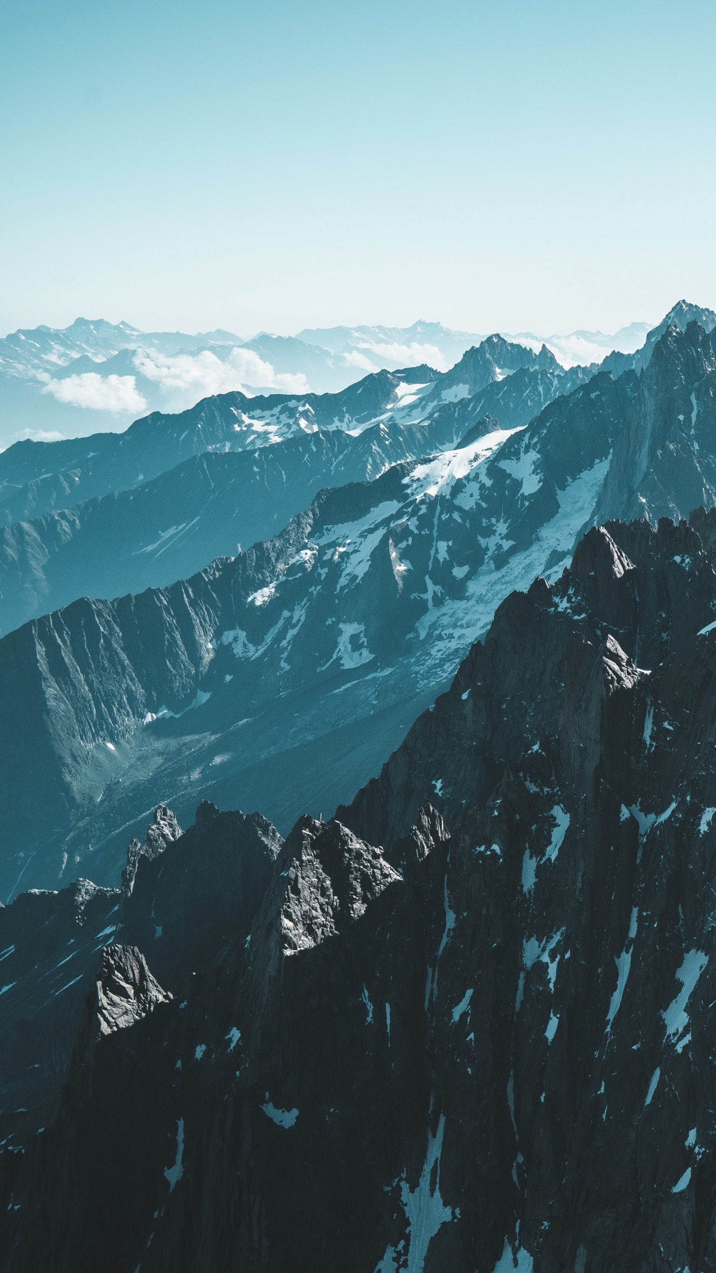 Sonic Element, Art, Mountain, Aiguille Des Grands Montets, Snow. Wallpaper in 1440x2560 Resolution