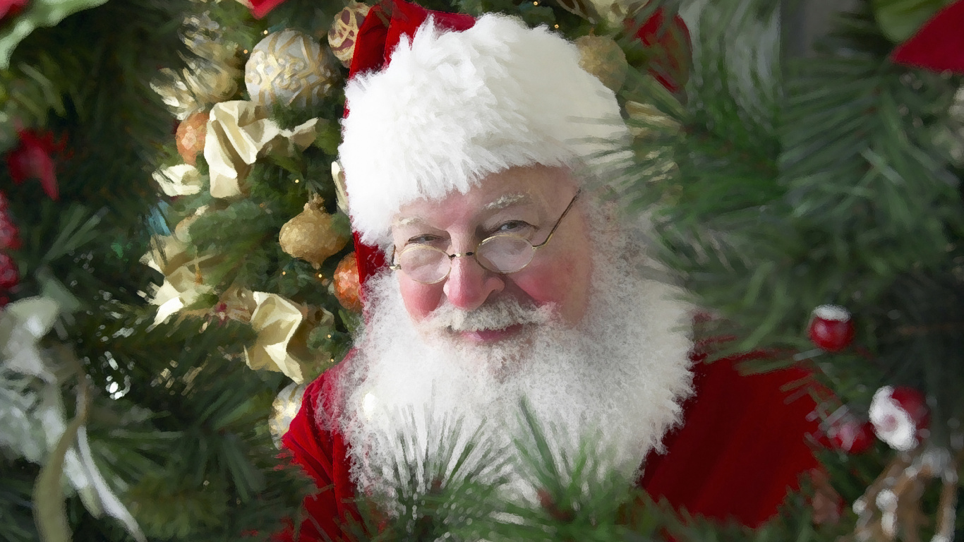 Santa Claus, Christmas Day, Christmas, Christmas Ornament, Holiday. Wallpaper in 1366x768 Resolution