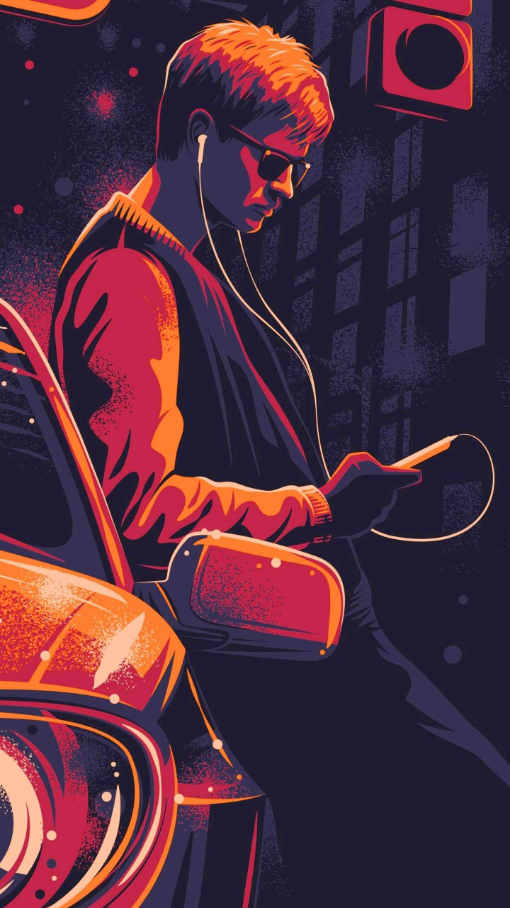 Baby Driver, Edgar Wright, Stewie Griffin, Poster, Art. Wallpaper in 720x1280 Resolution