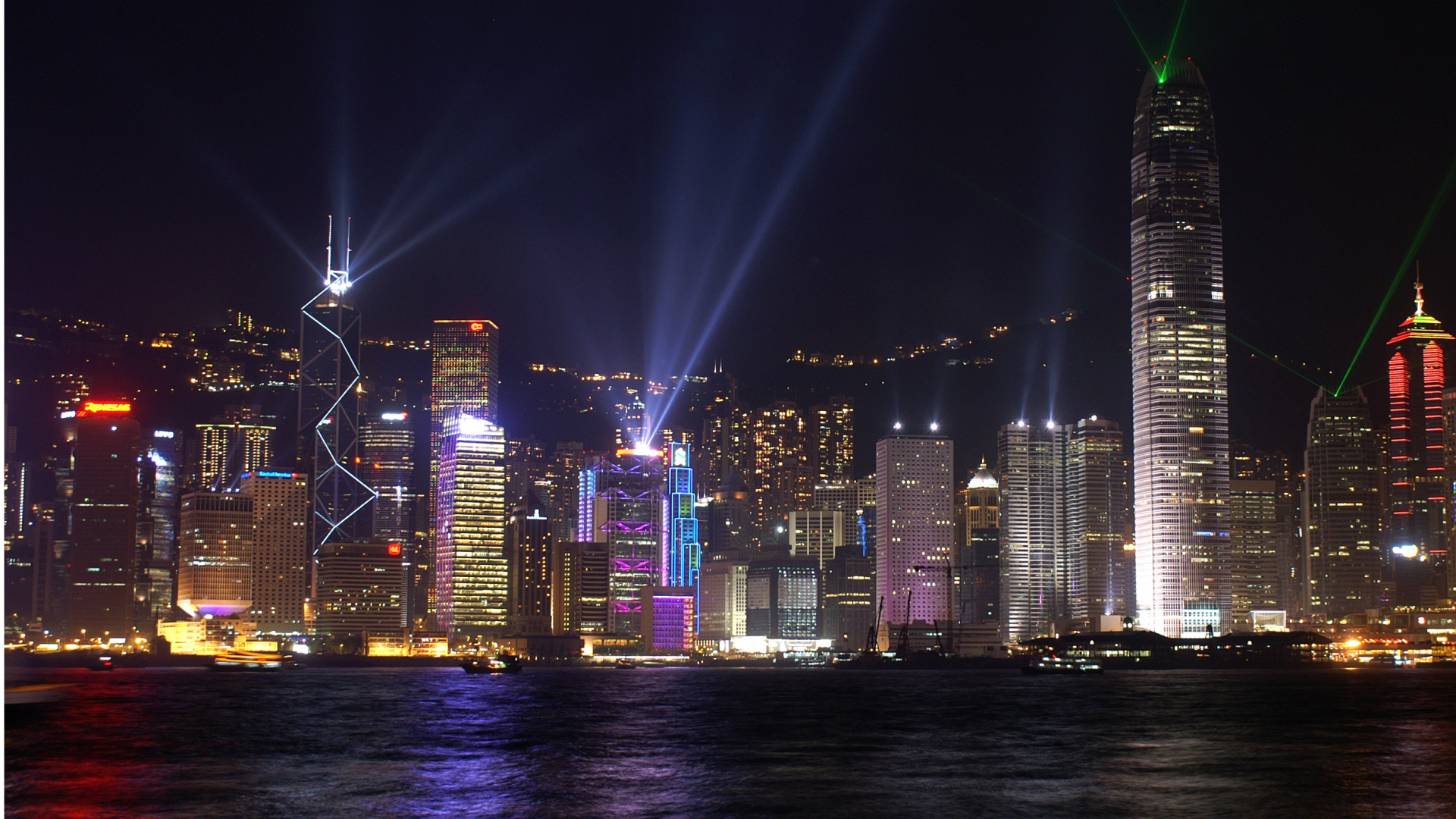 City Skyline During Night Time. Wallpaper in 1920x1080 Resolution