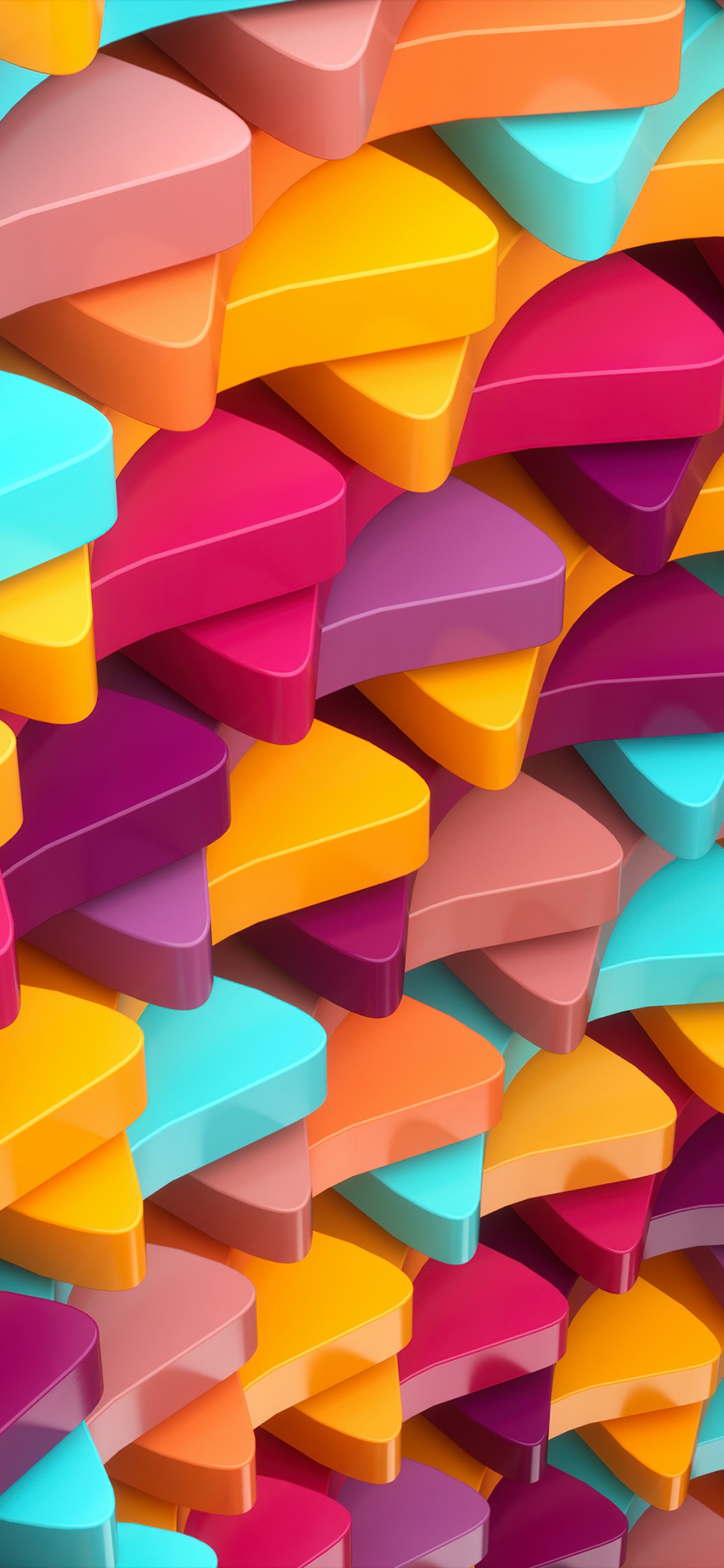 Manzana, de Colores, Naranja, Rosa, Fila. Wallpaper in 1242x2688 Resolution