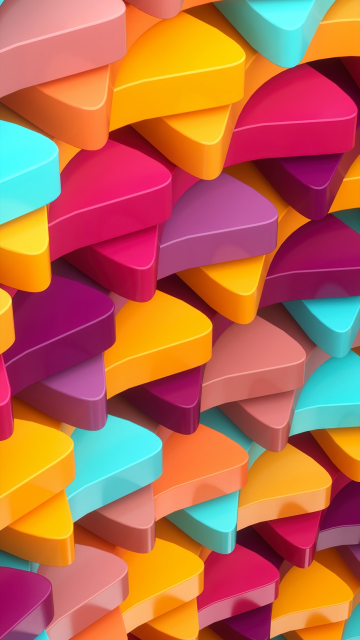 Manzana, de Colores, Naranja, Rosa, Fila. Wallpaper in 720x1280 Resolution