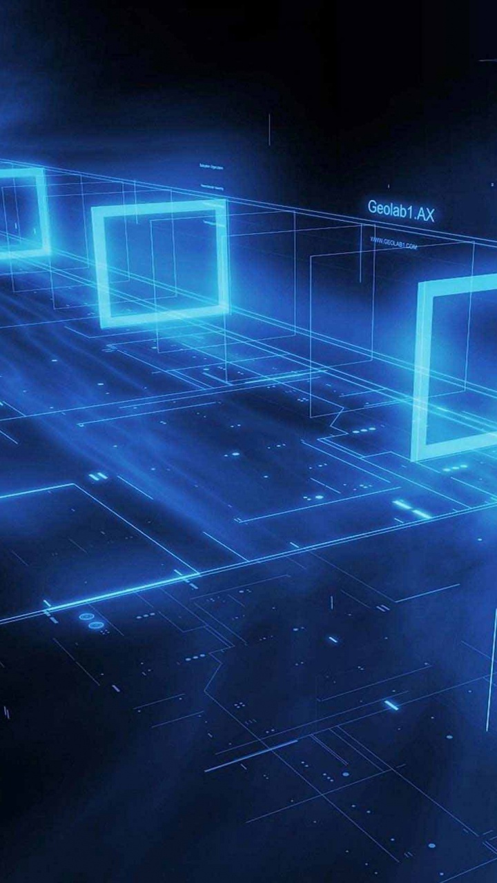 Azulejos Cuadrados Azules y Blancos. Wallpaper in 720x1280 Resolution