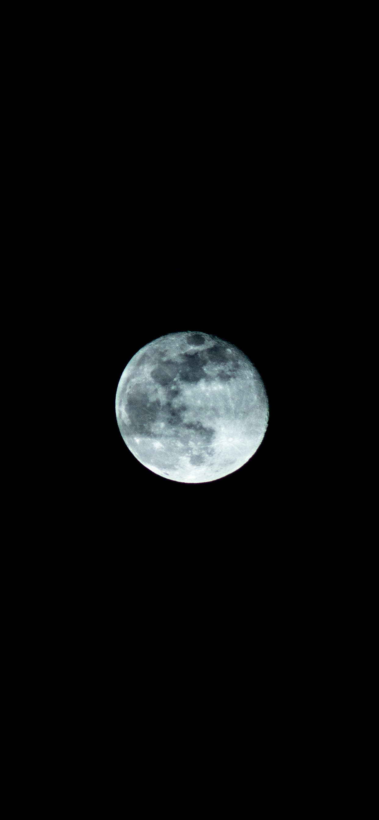 Pleine Lune Dans le Ciel Nocturne. Wallpaper in 1242x2688 Resolution