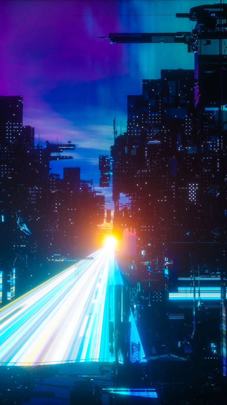 Time Lapse Photography of City Buildings During Night Time. Wallpaper in 750x1334 Resolution