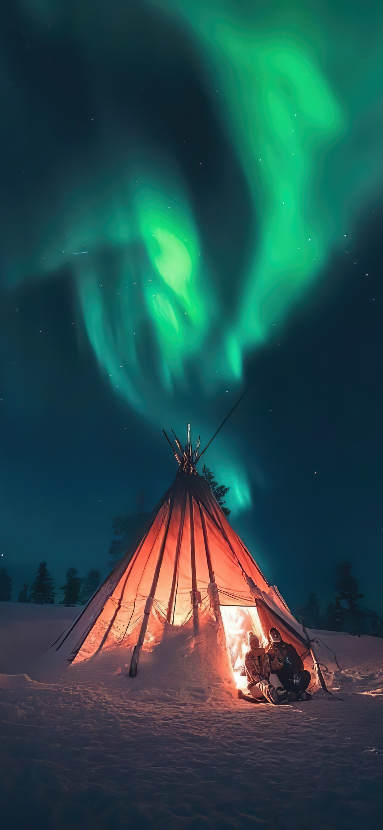 Light, Aurora, Rovaniemi, Atmosphere, Cloud. Wallpaper in 1242x2688 Resolution