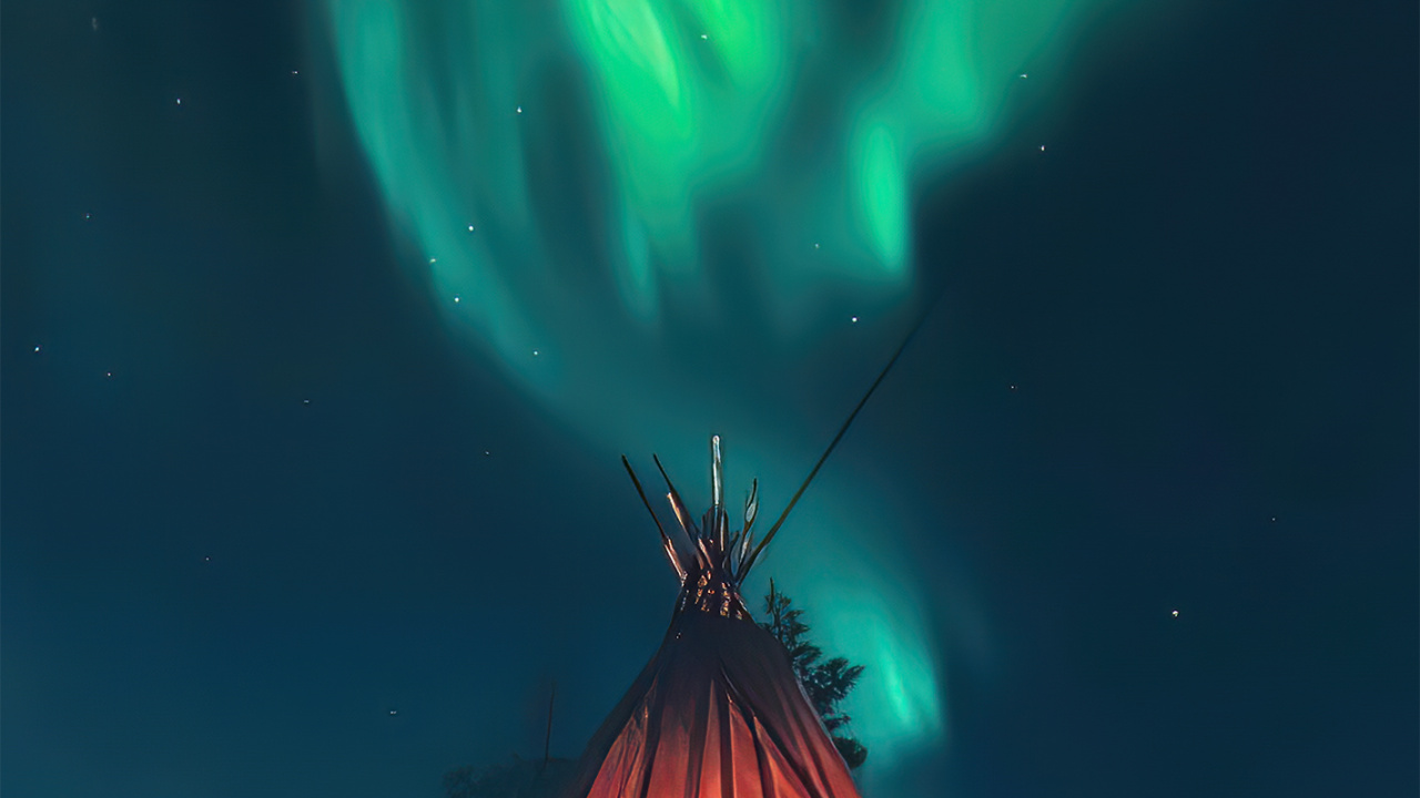 Lumière, Aurora, Rovaniemi, Atmosphère, Nature. Wallpaper in 1280x720 Resolution