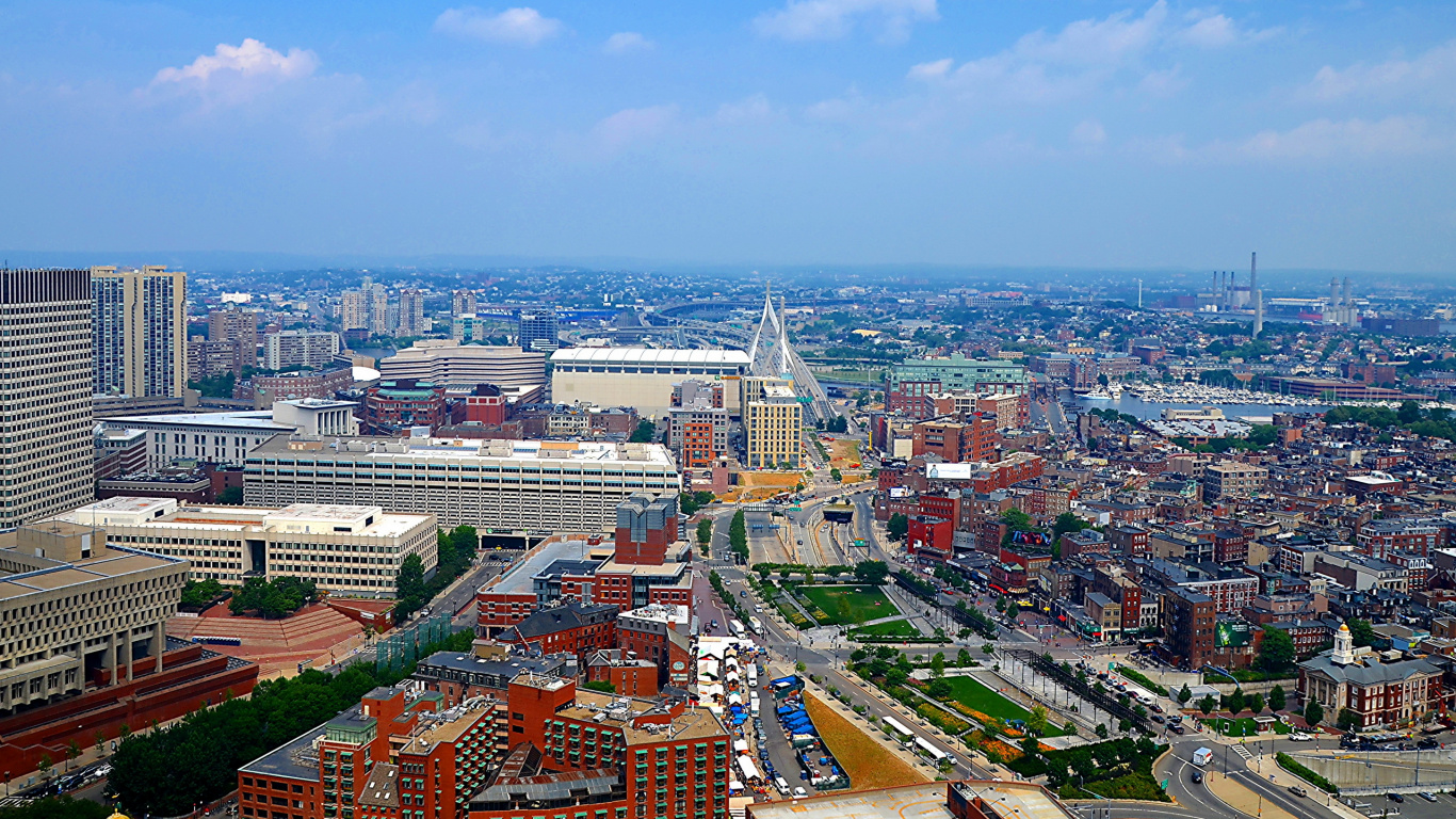 Aerial View of City Buildings During Daytime. Wallpaper in 1366x768 Resolution