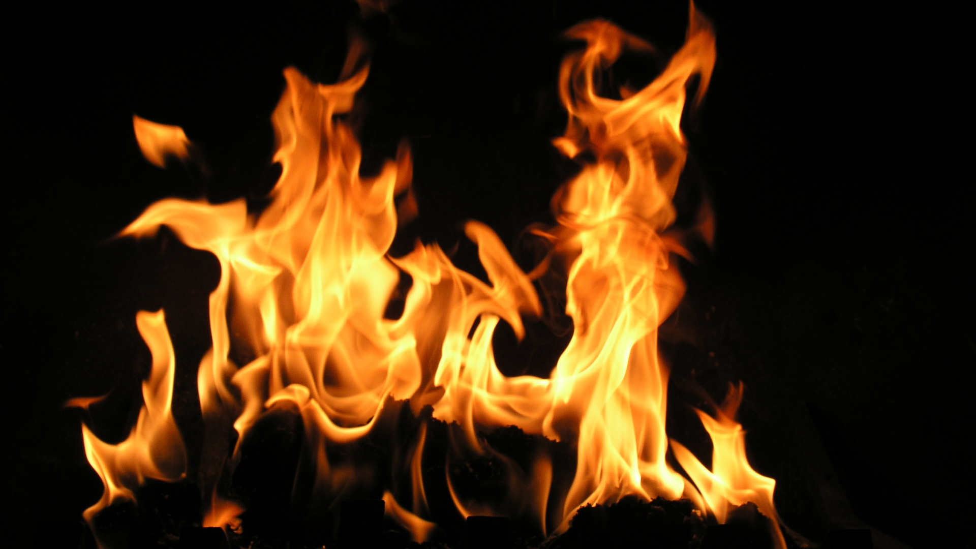 Fire in Black Background With Black Background. Wallpaper in 1920x1080 Resolution