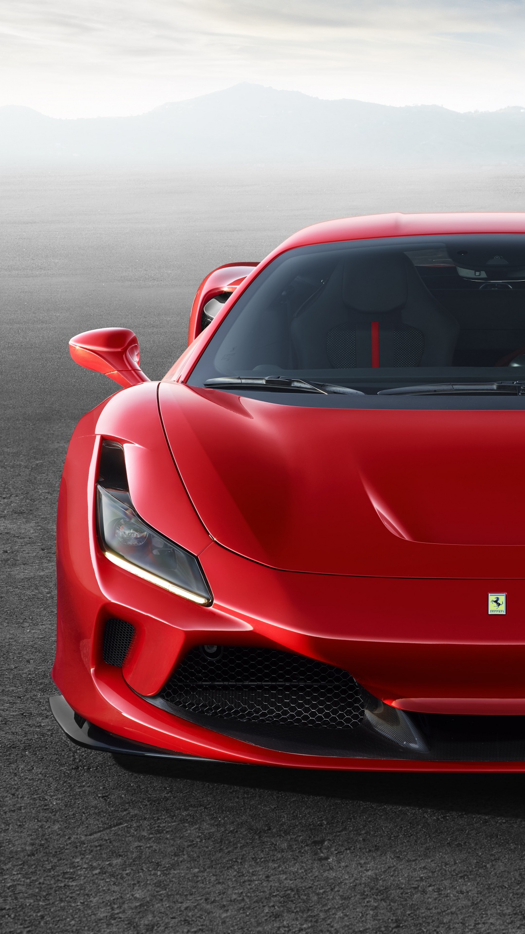 Red Ferrari Sports Car on Gray Asphalt Road During Daytime. Wallpaper in 1080x1920 Resolution