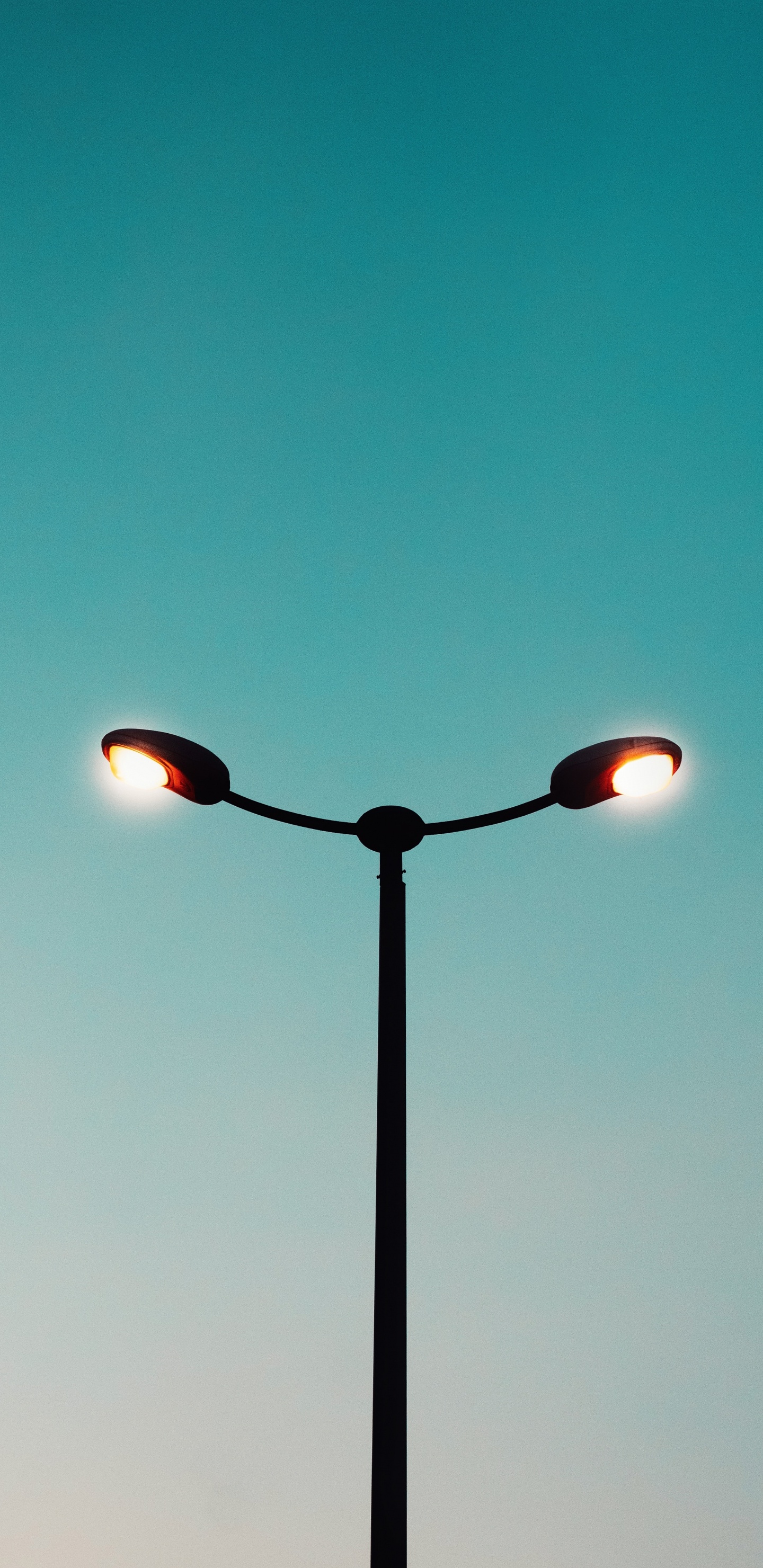 Schwarze Und Rote Straßenlaterne Während Der Nacht. Wallpaper in 1440x2960 Resolution