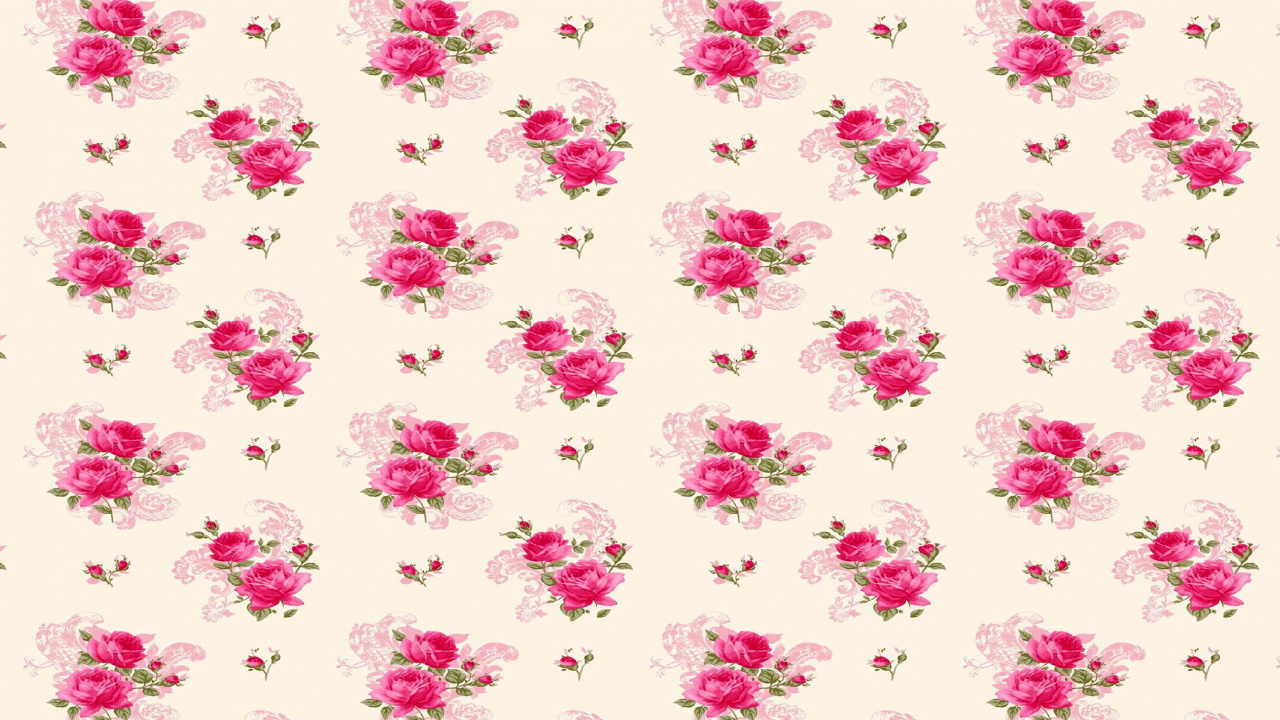 Pink and White Floral Textile. Wallpaper in 1280x720 Resolution