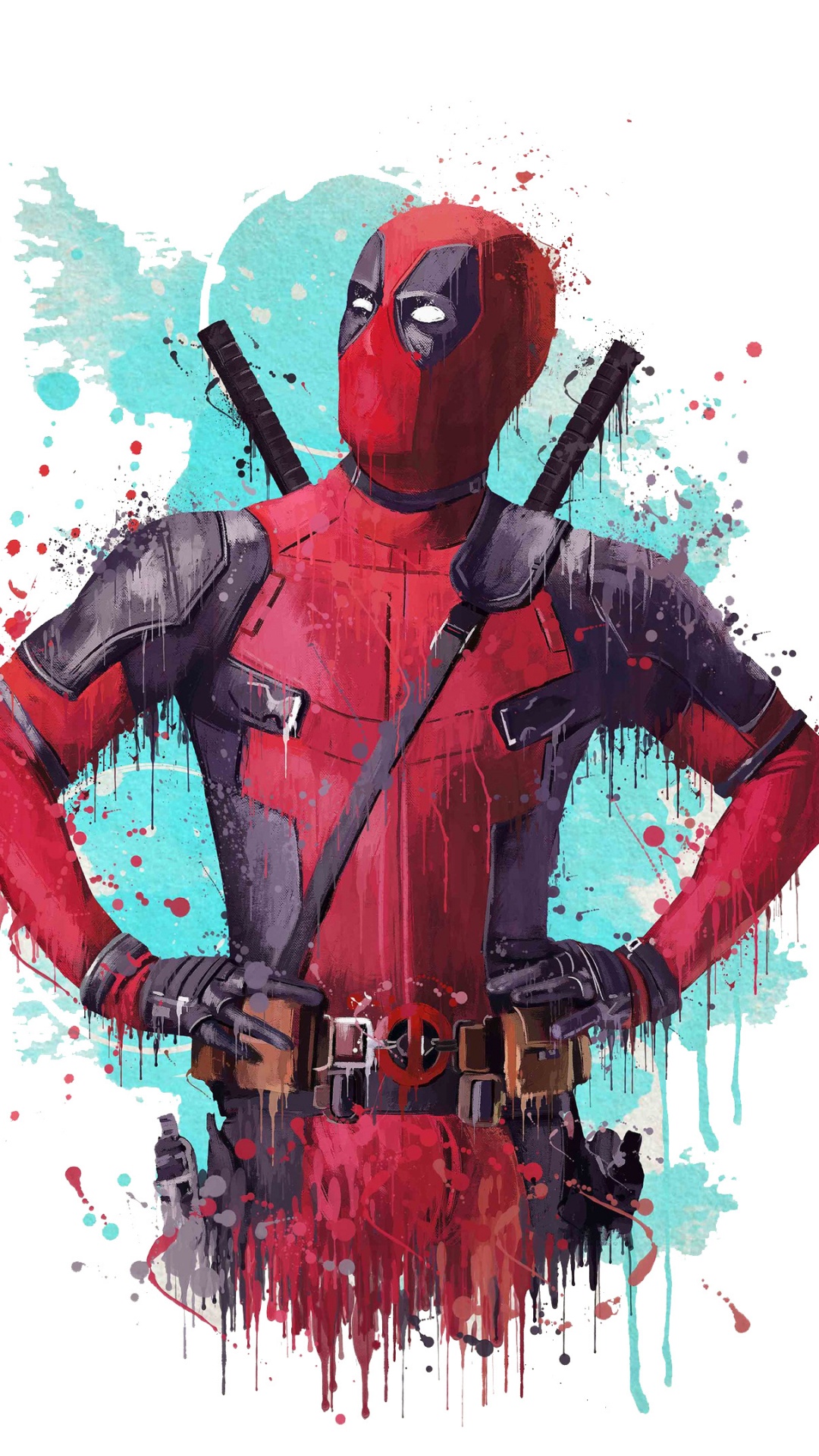 Ilustración de Monstruo Rojo y Negro. Wallpaper in 1080x1920 Resolution