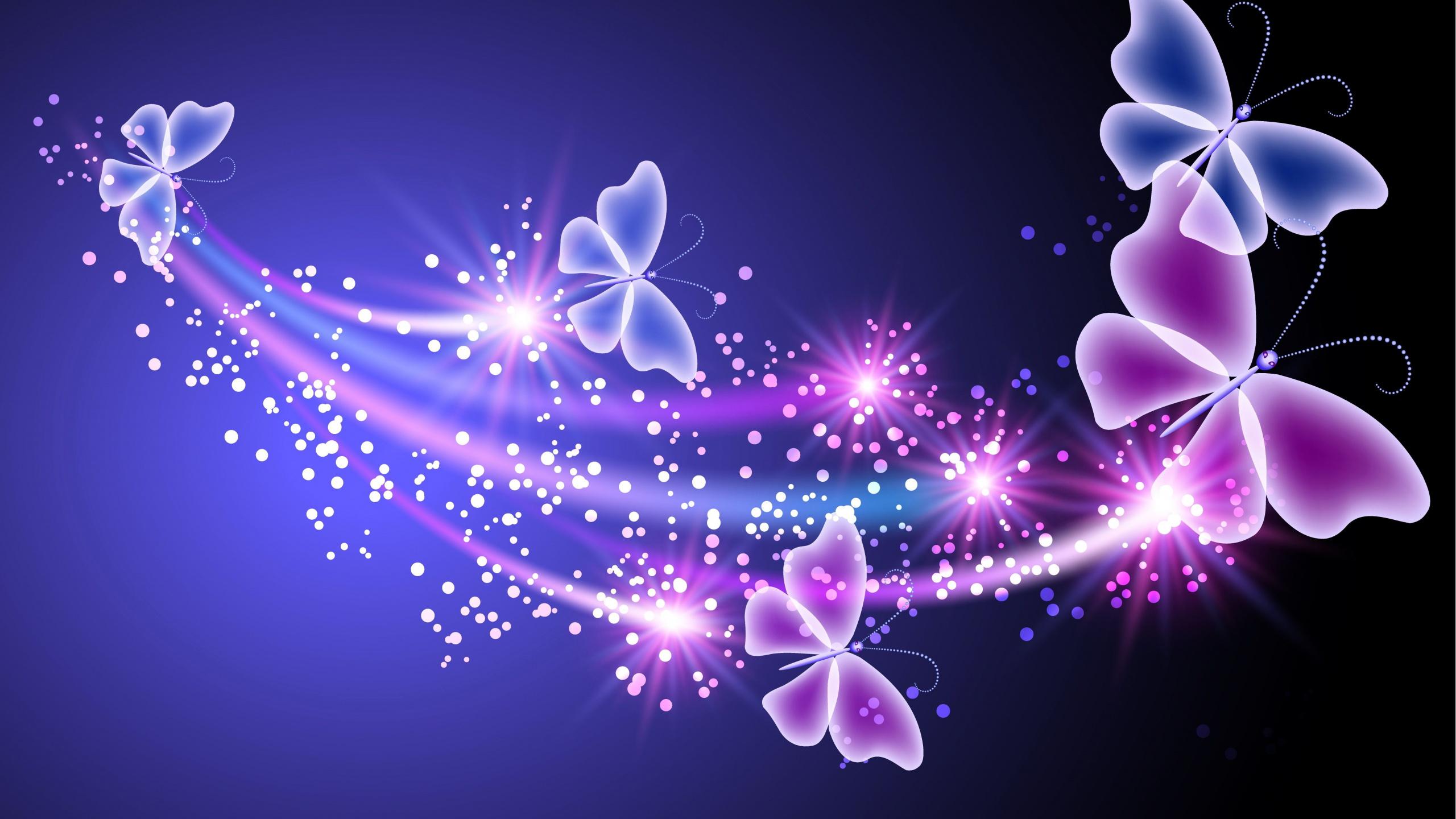 Purple and White Butterfly Illustration. Wallpaper in 2560x1440 Resolution