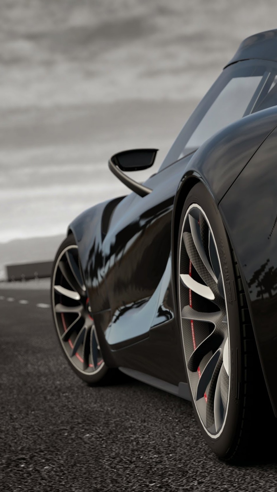 Voiture de Sport Ferrari Noir et Argent. Wallpaper in 1080x1920 Resolution