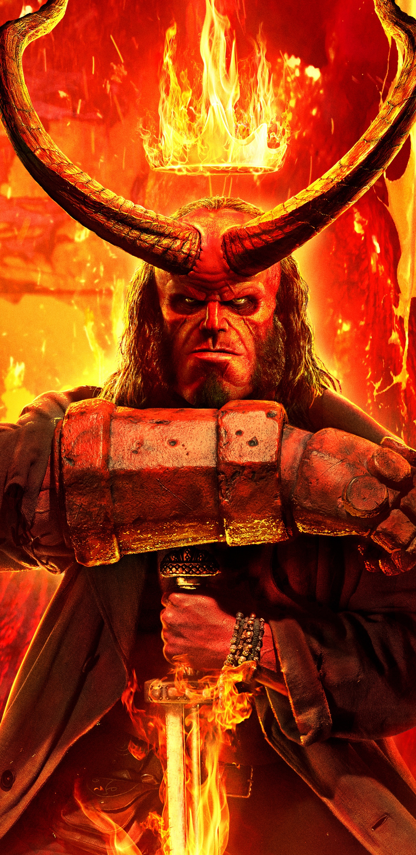 Hombre de Traje Negro y Rojo Con Rifle Negro y Marrón. Wallpaper in 1440x2960 Resolution