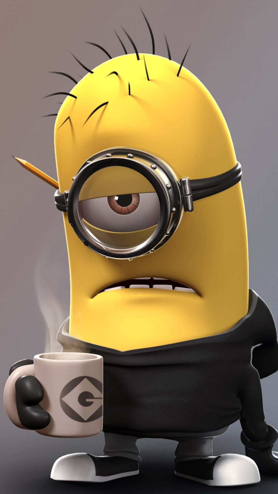 Yellow and Black Minion Toy. Wallpaper in 1080x1920 Resolution