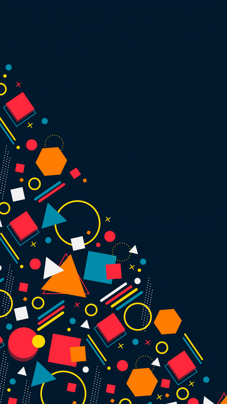 Graphic Design, Design, Art, Triangle, Christmas Tree. Wallpaper in 750x1334 Resolution