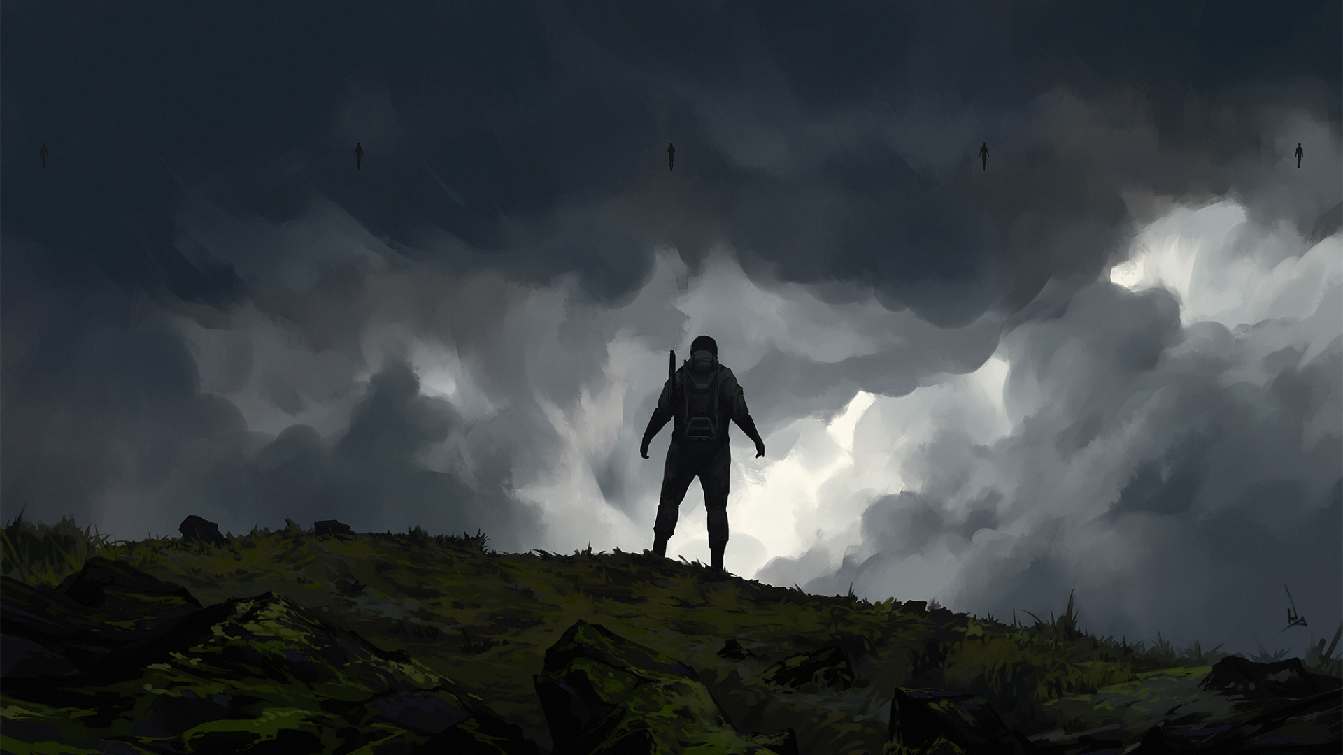 Death Stranding, Cloud, Atmosphere, Darkness, Tree. Wallpaper in 1920x1080 Resolution