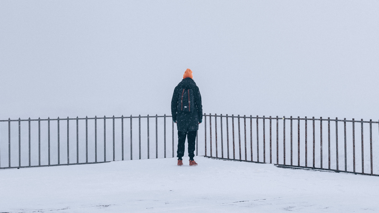 Snow, Winter, Freezing, Standing, Fog. Wallpaper in 1280x720 Resolution