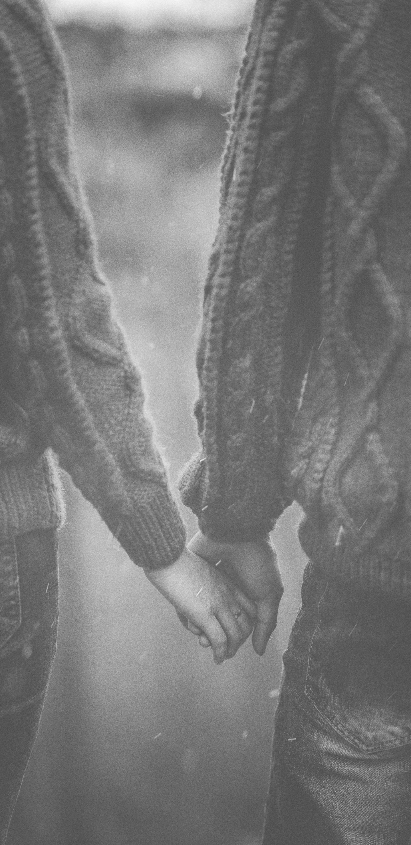 White, Black, Holding Hands, Gesture, Monochrome. Wallpaper in 1440x2960 Resolution