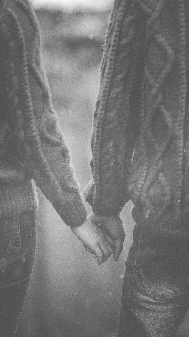 White, Black, Holding Hands, Gesture, Monochrome. Wallpaper in 720x1280 Resolution