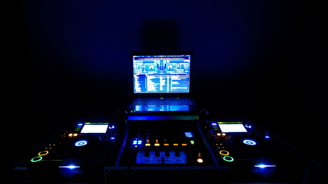 Black Flat Screen Computer Monitor. Wallpaper in 1366x768 Resolution