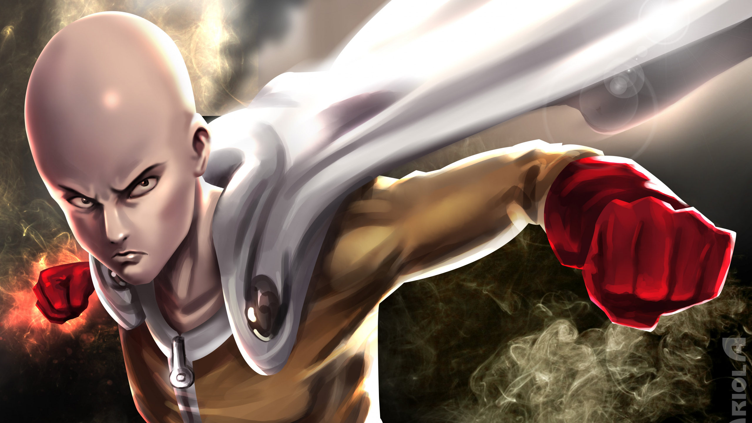 Ita玉, Genos, 一个冲的男人, 艺术, 超级英雄 壁纸 2560x1440 允许