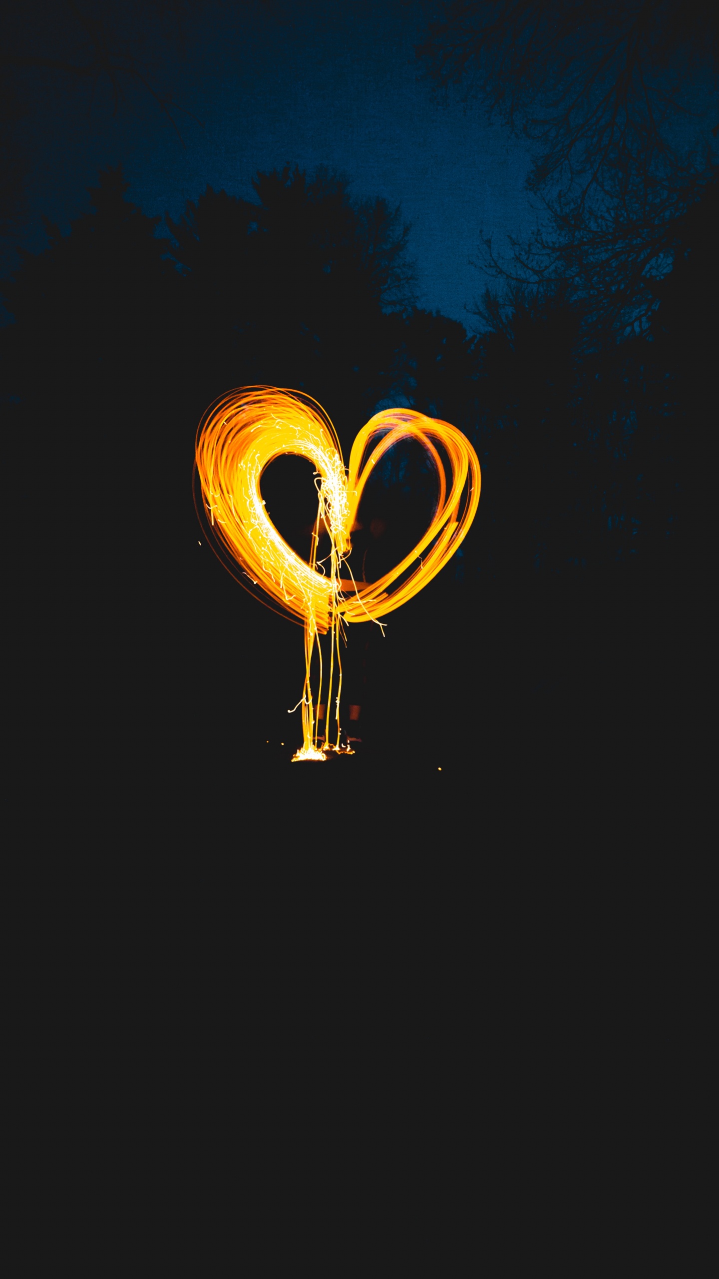 心脏, 符号, 黄色的, 爱情, 艺术 壁纸 1440x2560 允许