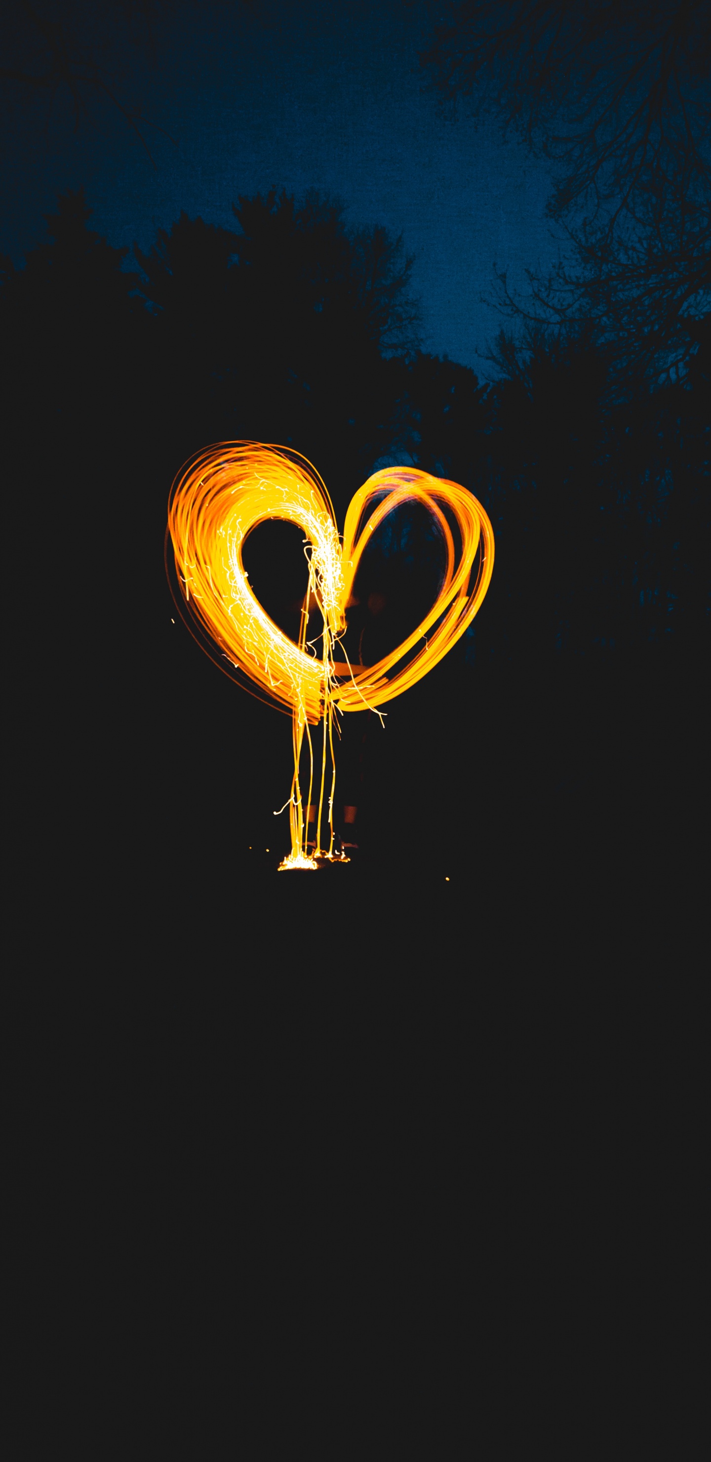 心脏, 符号, 黄色的, 爱情, 艺术 壁纸 1440x2960 允许