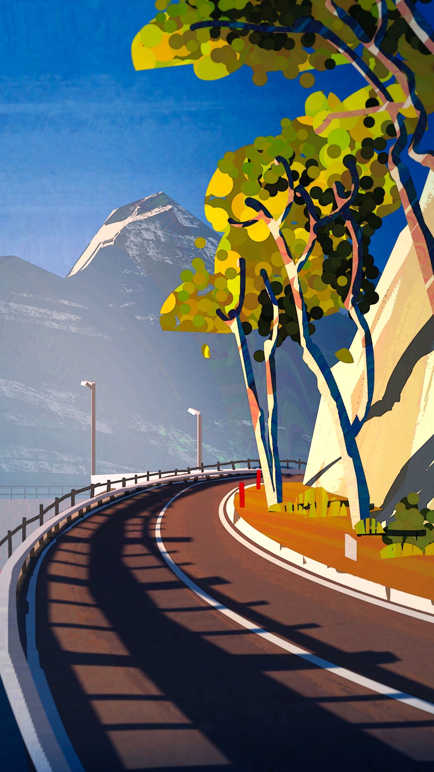 Baum, Tageszeit, Natur, Azure, Naturlandschaft. Wallpaper in 1440x2560 Resolution