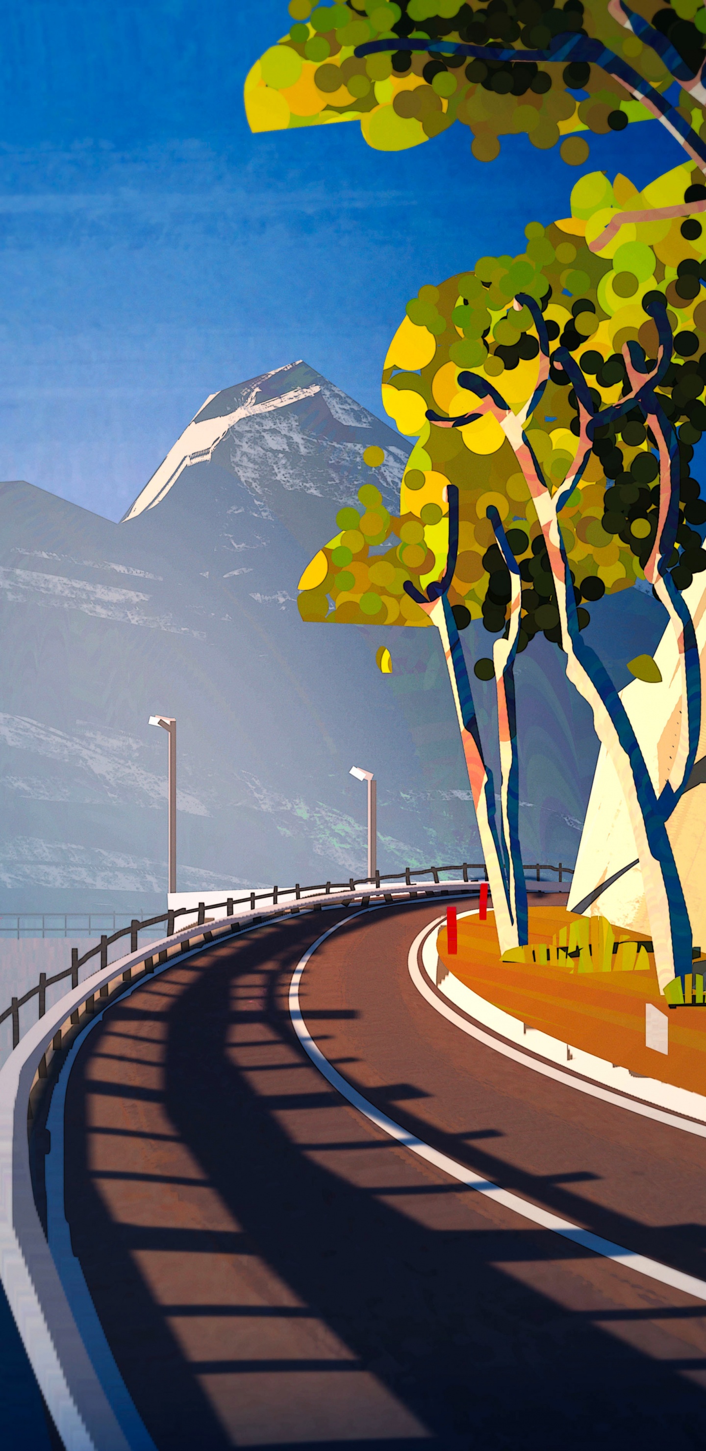 下载 1440x2960 壁纸 性质, Azure, 自然景观, 路灯, 沥青 性质, Azure, 自然景观, 路灯, 沥青 壁纸 1440x2960 允许