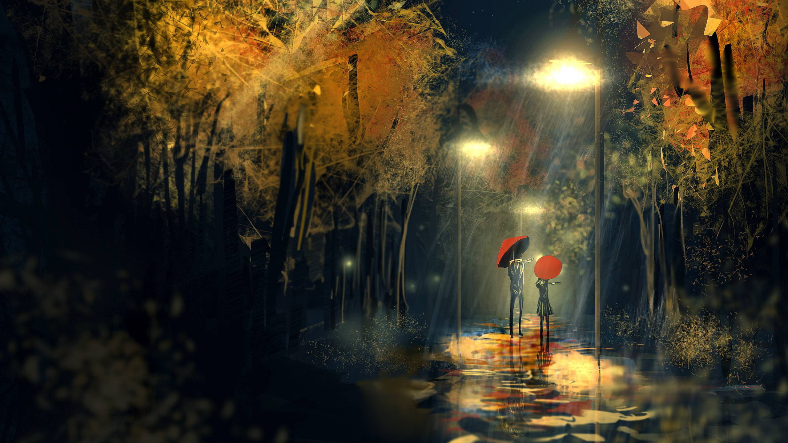 Regen, Wasser, Atmosphäre, Blatt, Naturlandschaft. Wallpaper in 2560x1440 Resolution