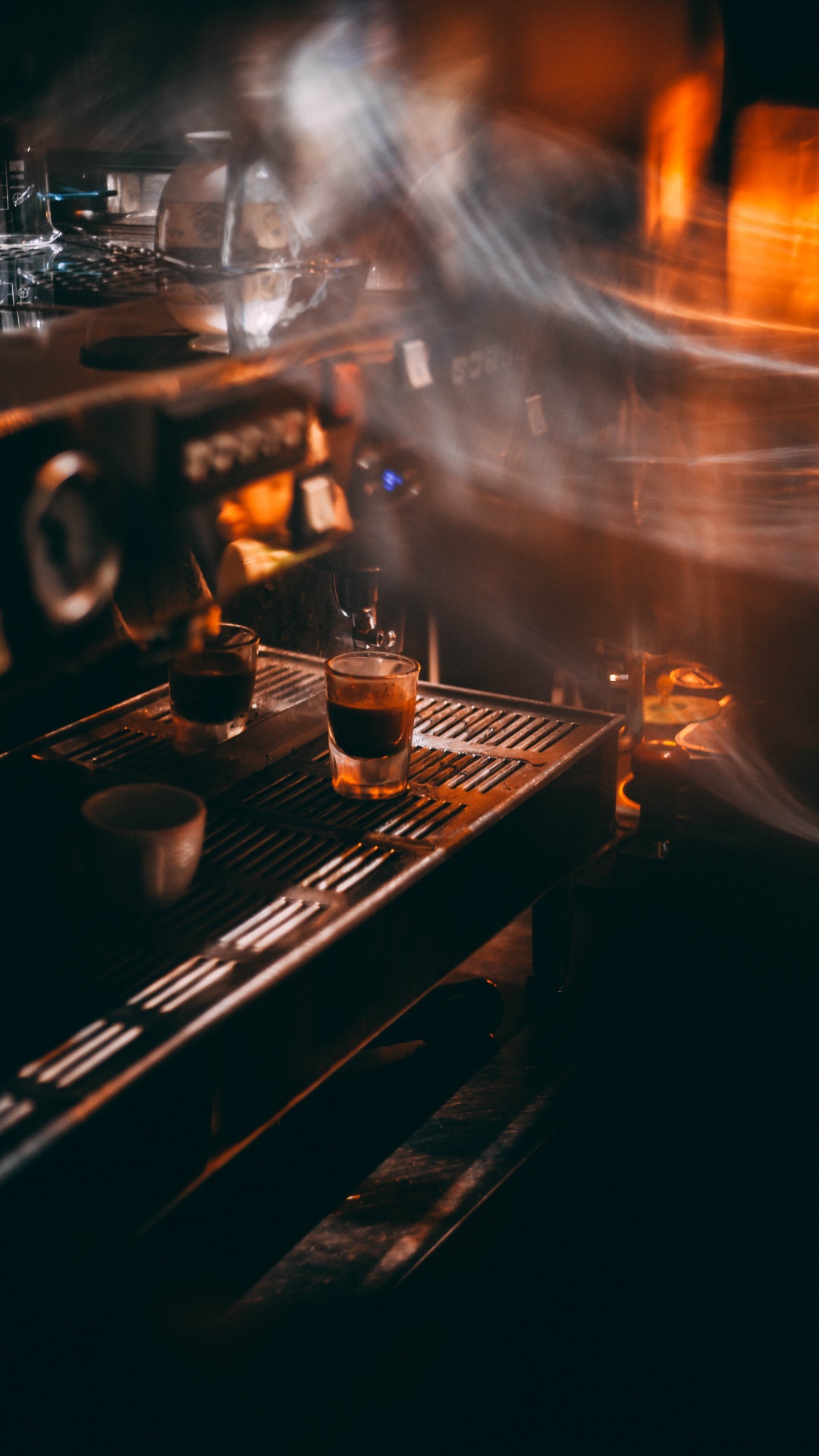 Time Lapse Photography of Clear Drinking Glass on Brown Wooden Table. Wallpaper in 1080x1920 Resolution