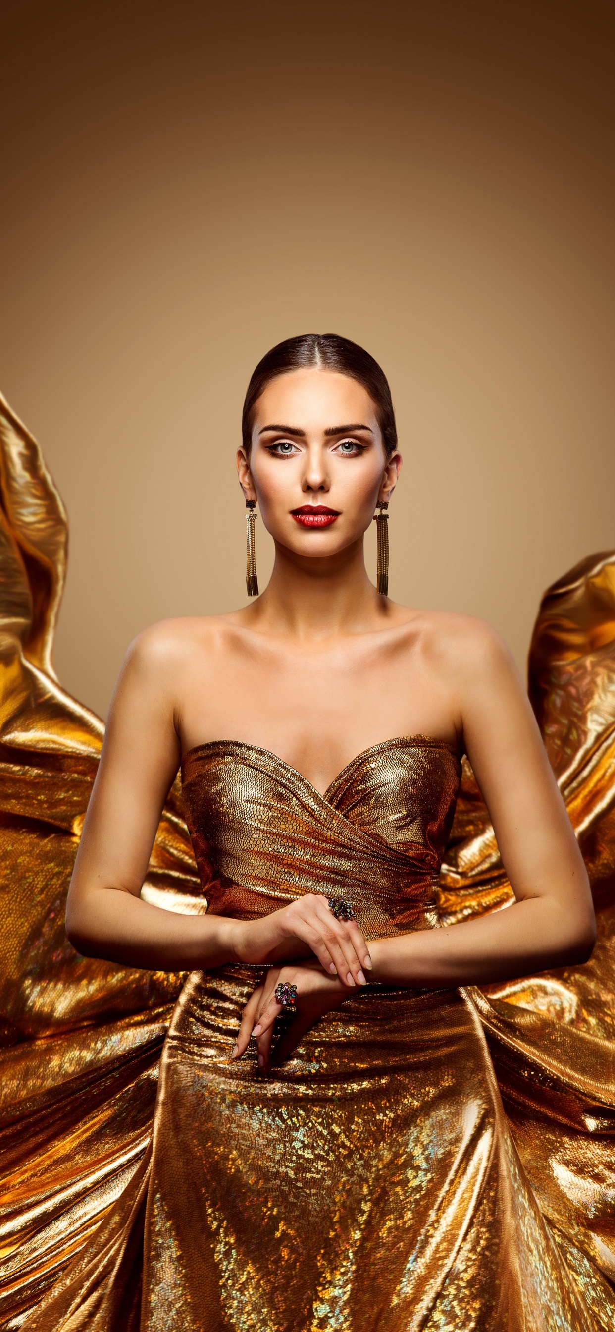 Or, Robe, Mode, Beauté, Métal. Wallpaper in 1242x2688 Resolution