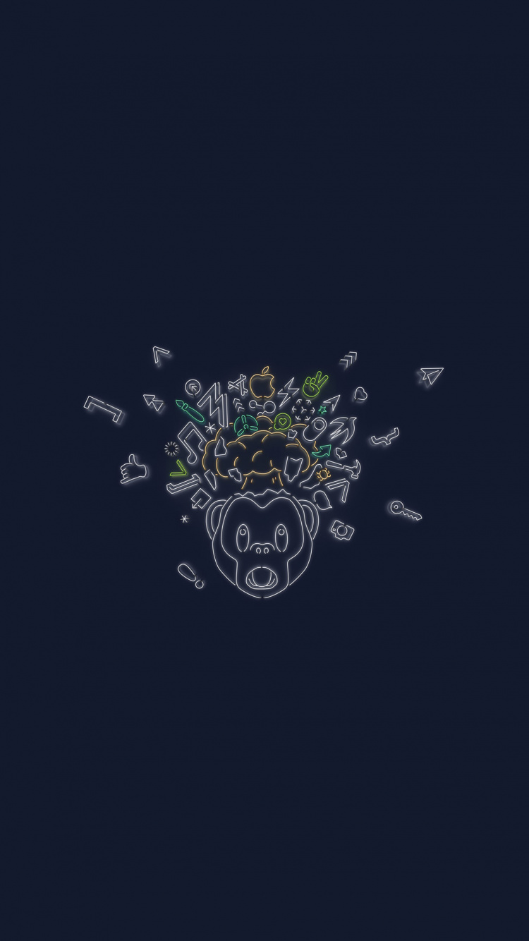 IPhone, WWDC 2019, Apple, Graphisme, Logo. Wallpaper in 750x1334 Resolution
