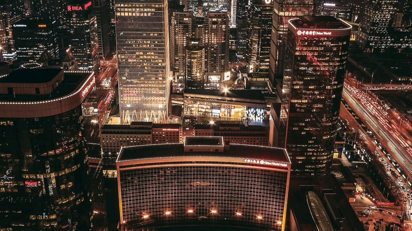 Pango-Brücke, China, Spotify, YouTube, Wolkenkratzer. Wallpaper in 1366x768 Resolution