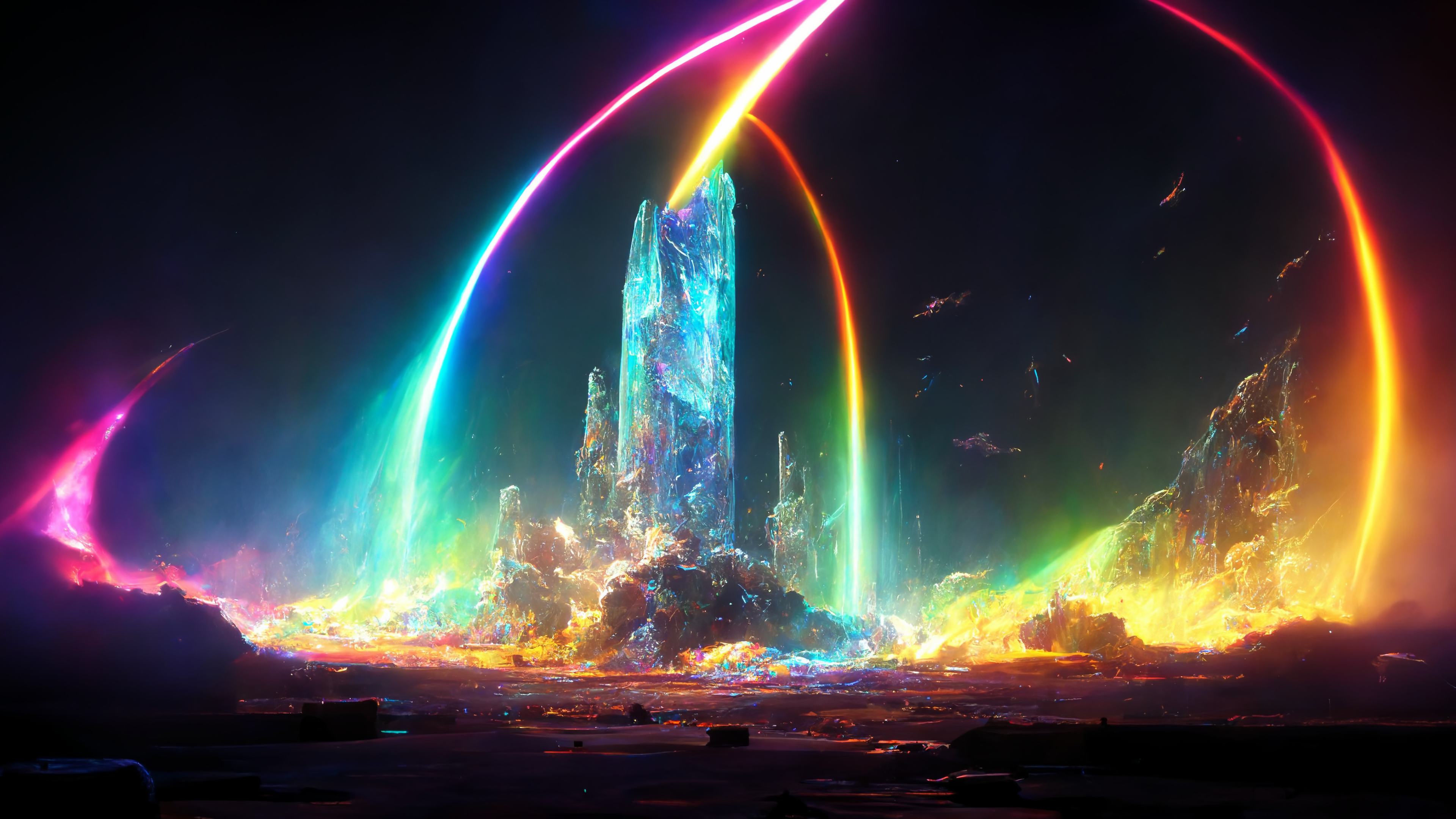 光, 天文学对象, 图形设计, 宇宙, 科学 壁纸 3840x2160 允许