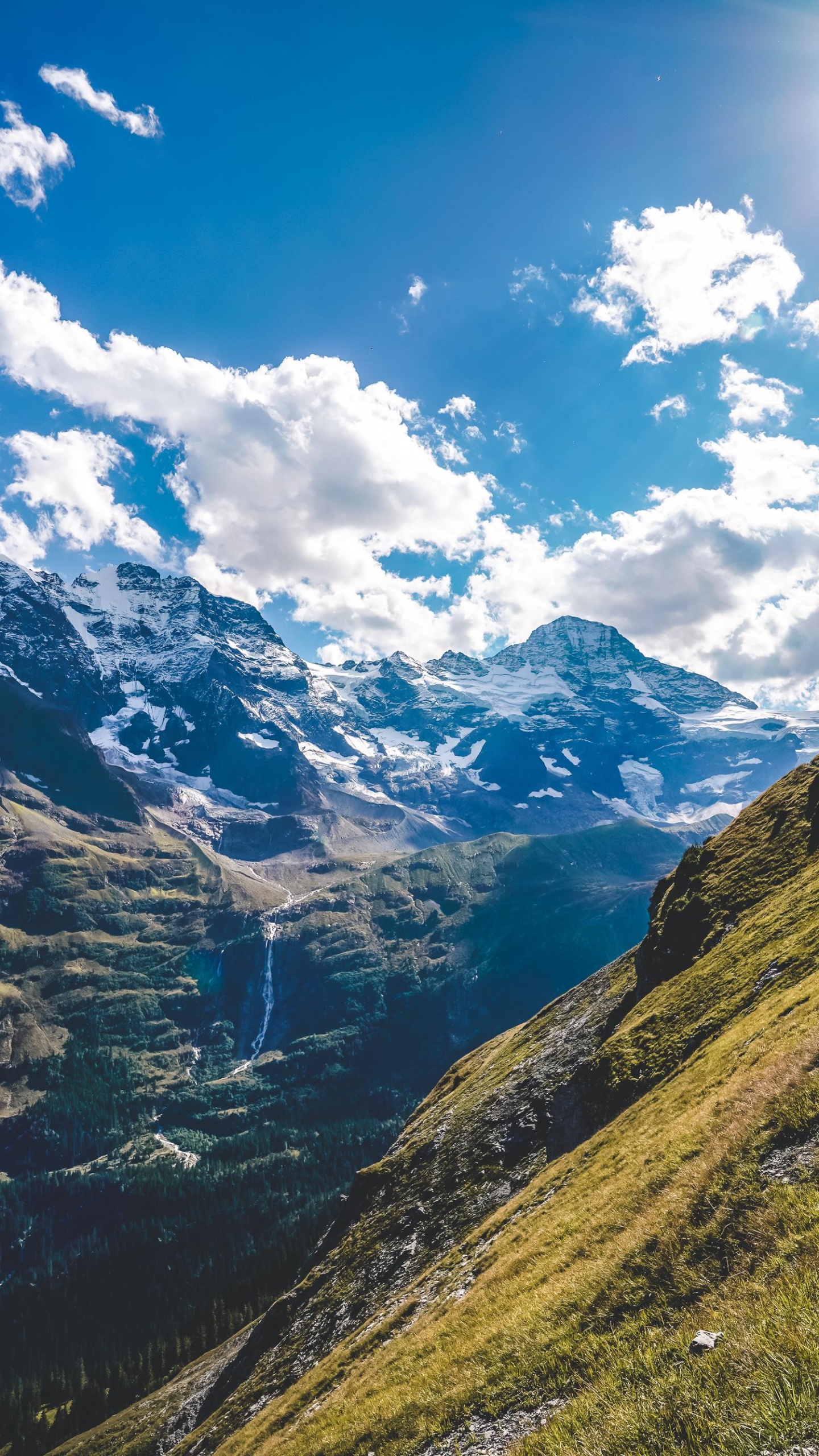 Bernese Alps, Swiss Alps, Mountainous Landforms, Mountain, Mountain Range. Wallpaper in 1440x2560 Resolution