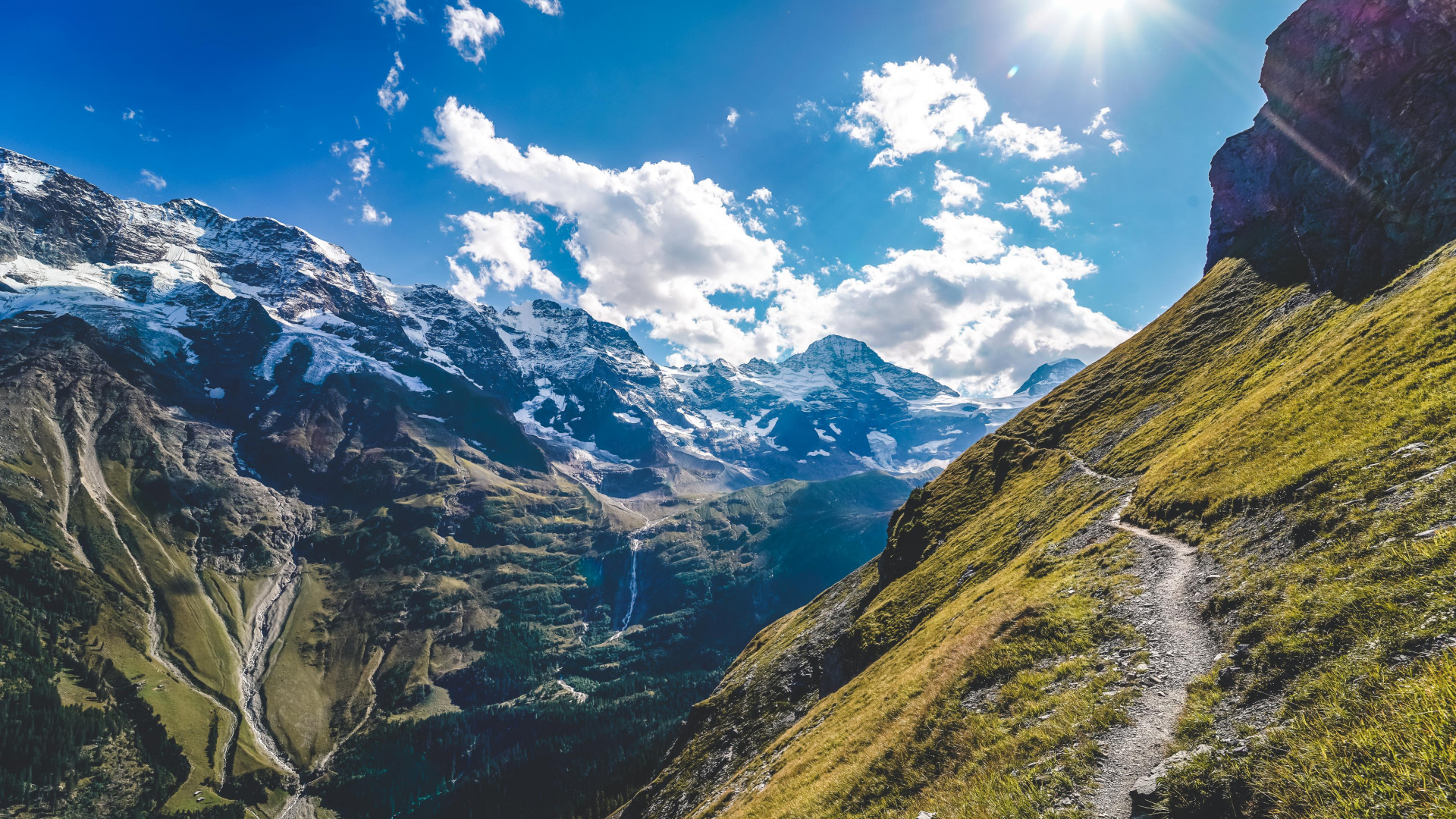 Bernese Alps, Swiss Alps, Mountainous Landforms, Mountain, Mountain Range. Wallpaper in 1920x1080 Resolution