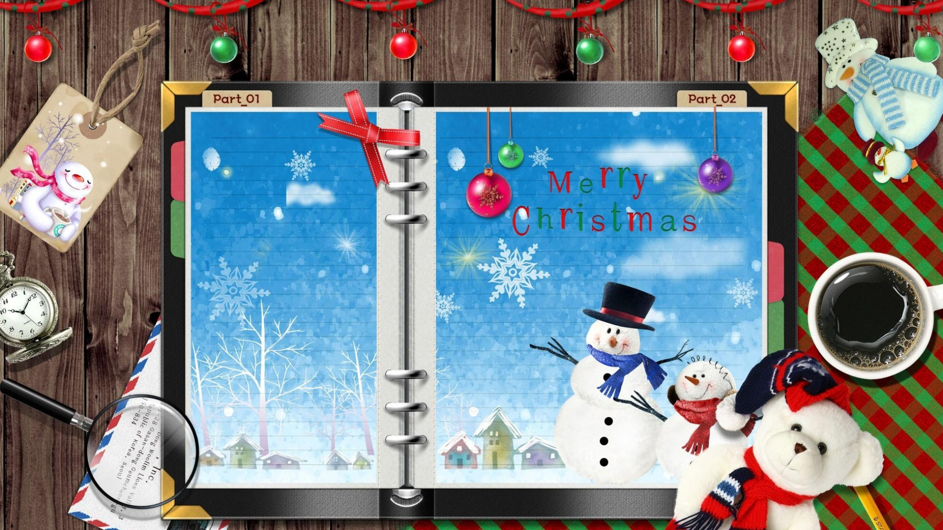 Christmas, Christmas Decoration, Space, Christmas Card, Wish. Wallpaper in 1920x1080 Resolution