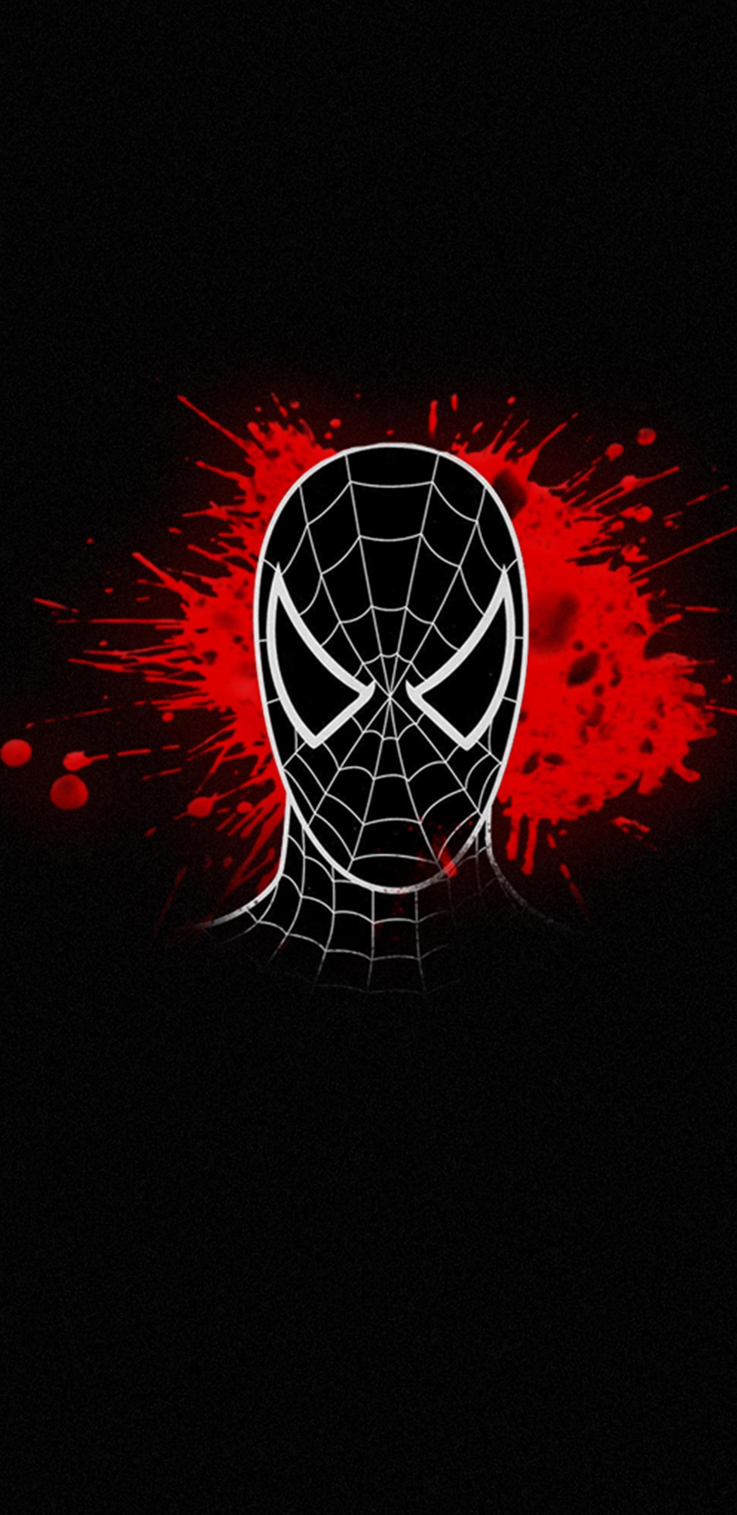 Spider-man, Minimalism, Art, Superhero, Head. Wallpaper in 1440x2960 Resolution