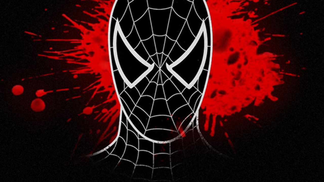 Spider-man, Minimalisme, Art, Superhero, Tête. Wallpaper in 1280x720 Resolution