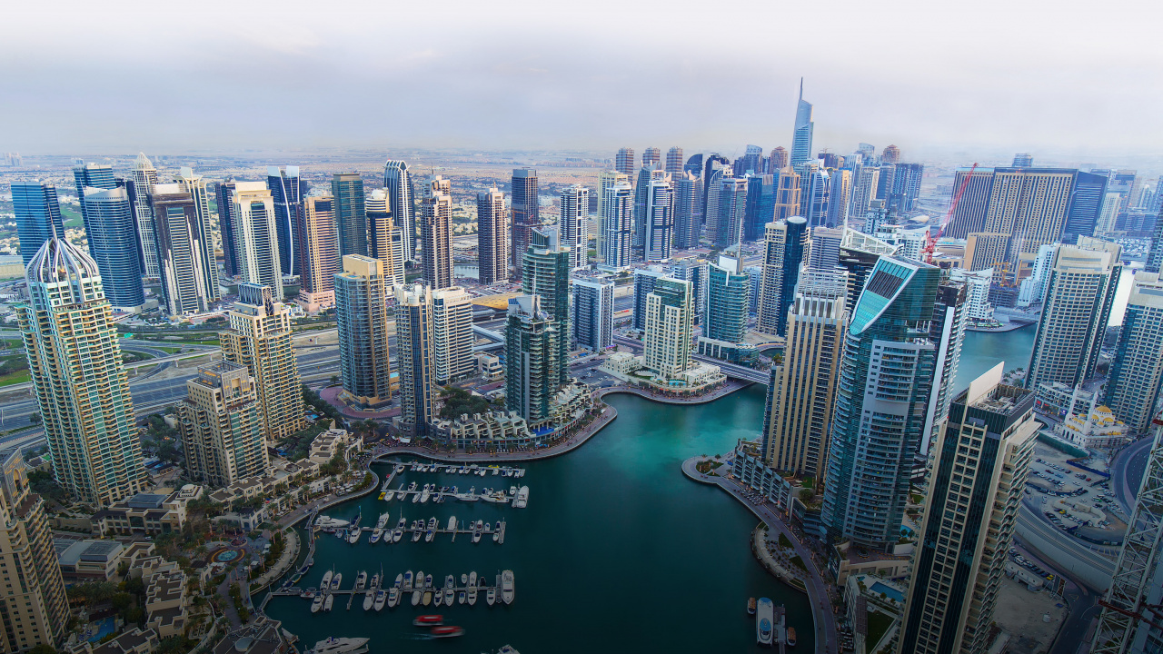 Aerial View of City Buildings During Daytime. Wallpaper in 1280x720 Resolution