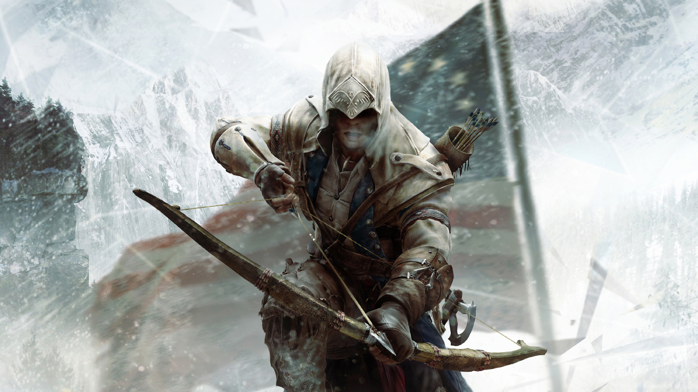 Assassins Creed III, Connor Kenway, Haytham Kenway, Assassin, Viking. Wallpaper in 1366x768 Resolution