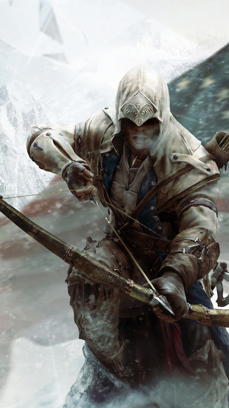 Assassins Creed III, Connor Kenway, Haytham Kenway, Assassin, Viking. Wallpaper in 750x1334 Resolution