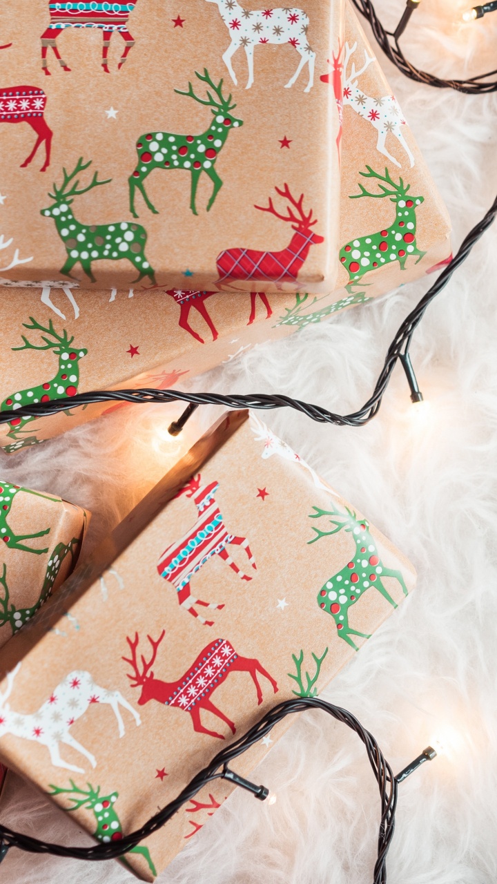 Le Jour De Noël, Cadeau de Noël, Arbre de Noël, Textile, Carte de Noël. Wallpaper in 720x1280 Resolution